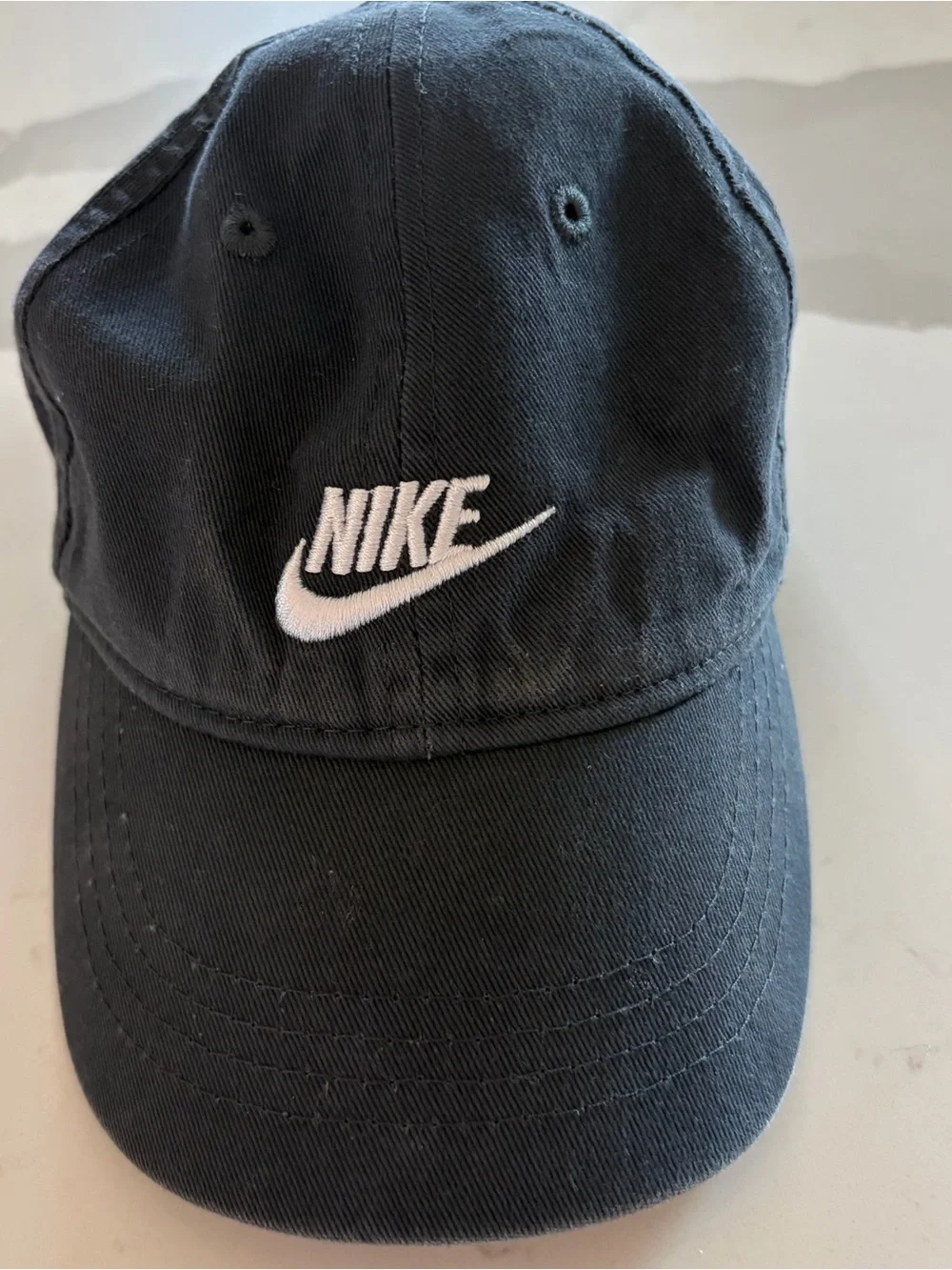 Nike toddler gray Baseball Cap with White Swoosh summer play wear